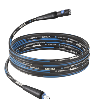 AIRCA hose extension with PREVOS1 safety quick release couplers | Prevost